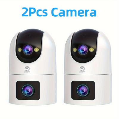 TEMU 1-4pcs 4k Outdoor Ptz Wireless Ip Camera 5g Wifi Dual Lens Camera Auto Tracking Babysitting Monitor Street Security Camera Image