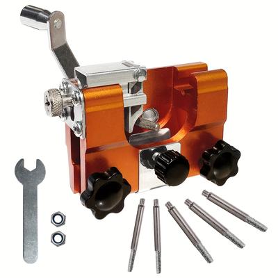 "TEMU Upgraded Chainsaw Sharpener Tool, Chain Saw Sharpening Jig With 5pcs Or 2pcs Carbide, Hand-cranked Chainsaw Sharpening Jig Kit, Suitable 6"-22" All Kinds Of Chainsaw" Image