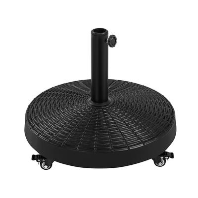 TEMU Costoffs Vintage Round Sun Umbrella Stand With Wheels Plate Stand Traffic Light Umbrella Stand Stand For Balcony Beach Image