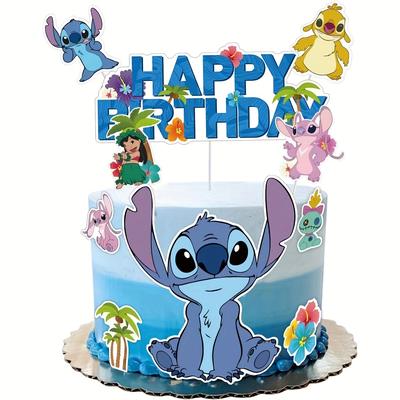 TEMU 10 Sticky Decoration Inserts, Birthday Cake Ornaments, Birthday Cake Accessories Inserts, Theme Birthday Party Decoration Props Supplies Image