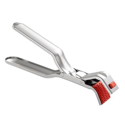 TEMU 1pc Heatguard Stainless Steel Hot Plate Gripper Clip - Ergonomic Anti-scald Bowl & Pan Holder For Air Fryers, Steamers, Ovens - Kitchen Cooking Tool With Heat-resistant Design Image