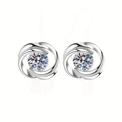 TEMU 1 Pair Of S925 , Fashionable And Elegant Earrings Image
