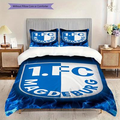 TEMU Pattern Bedding Quilt Set Quilt Cover Pillowcase Bedroom Decoration Bedding Christmas Halloween Christmas Gifts Birthday Gift (1 * Duvet Cover + 2 * Pillowcase, Without Core)ta0001 Image