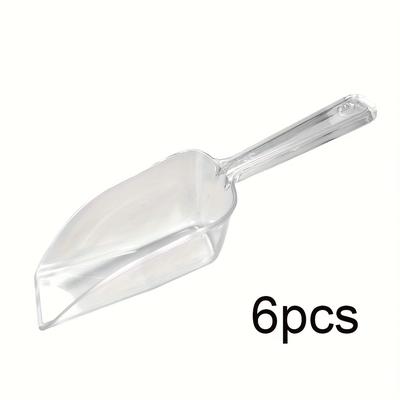 TEMU 6 Kitchen Spoons, Ice Spoons, Bathtub Spoons, Grain Flour Spoons, Transparent Food, Candy Spoons For Kitchen, Bar, Party, Wedding, Etc Image
