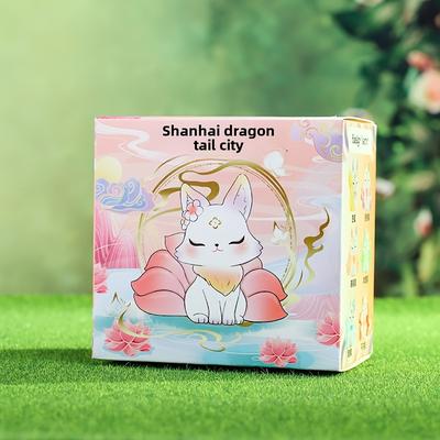 TEMU Adorable Mystery Box With Nine-tailed Fox, Blind Box, , Anime Characters And Decorative Sculptures. Decorating Or Car, And A Perfect Gift For Couples Or Image