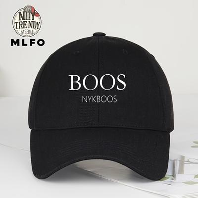 "TEMU Mlfo Casual "boos Nykboos" Baseball Cap, Lightweight Polyester, , Curved Brim, Hand Washable, 5 Colors, With Thanksgiving And Father's Day Prints" Image