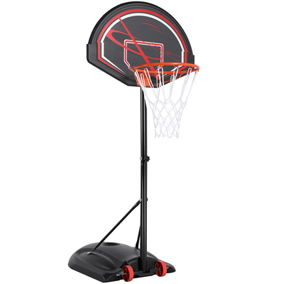 TEMU Costoffs Basketball Stand Height Adjustable 217 To 277 Cm Basketball Hoop On Wheels Portable Hoop System Image