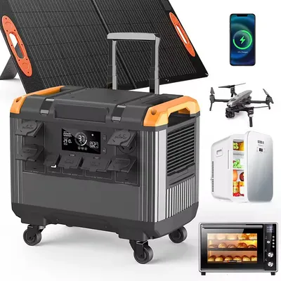 2400w 3000w Generator Portable Silent Emergency Portable Power Station Solar Generator Energy