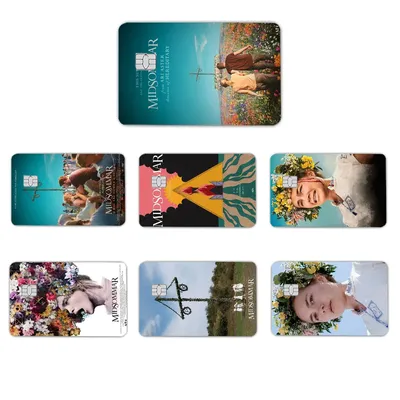 Midsommar Filmaufkleber, 4 Stück, PVC-Kreditkarten-Hautaufkleber, abnehmbare, selbstklebende Schutzfolie Image