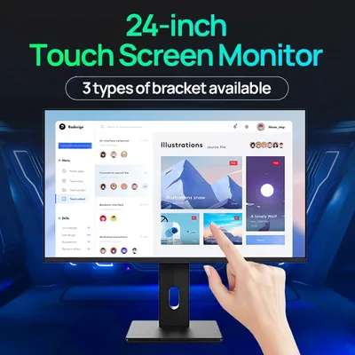 Anmite 24-Zoll 1080p kapazitiven Touch-Computer-Monitor ips srgb hoher Farb umfang profession eller Desktop-Zehn-Punkt-Touchscreen