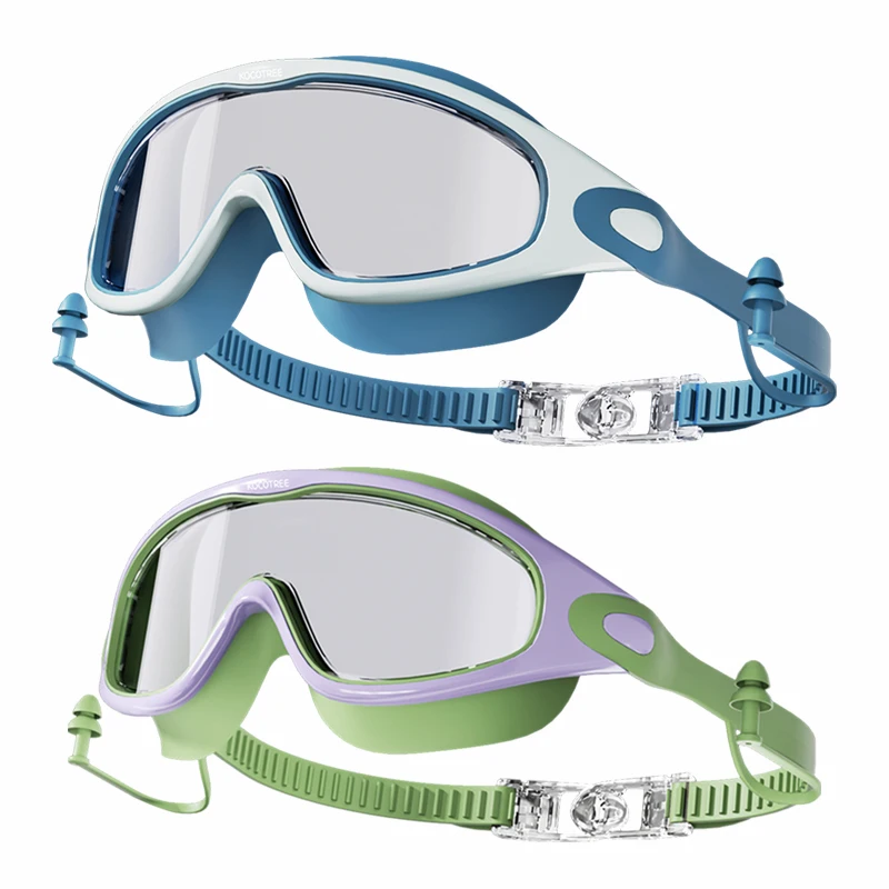Schwimmbrille für Kinder, beschlagfrei, UV-beständig, Schnorchel-Tauchbrille, Jungen und Mädchen, Schwimmbrille 180 ° Klare Sicht Image