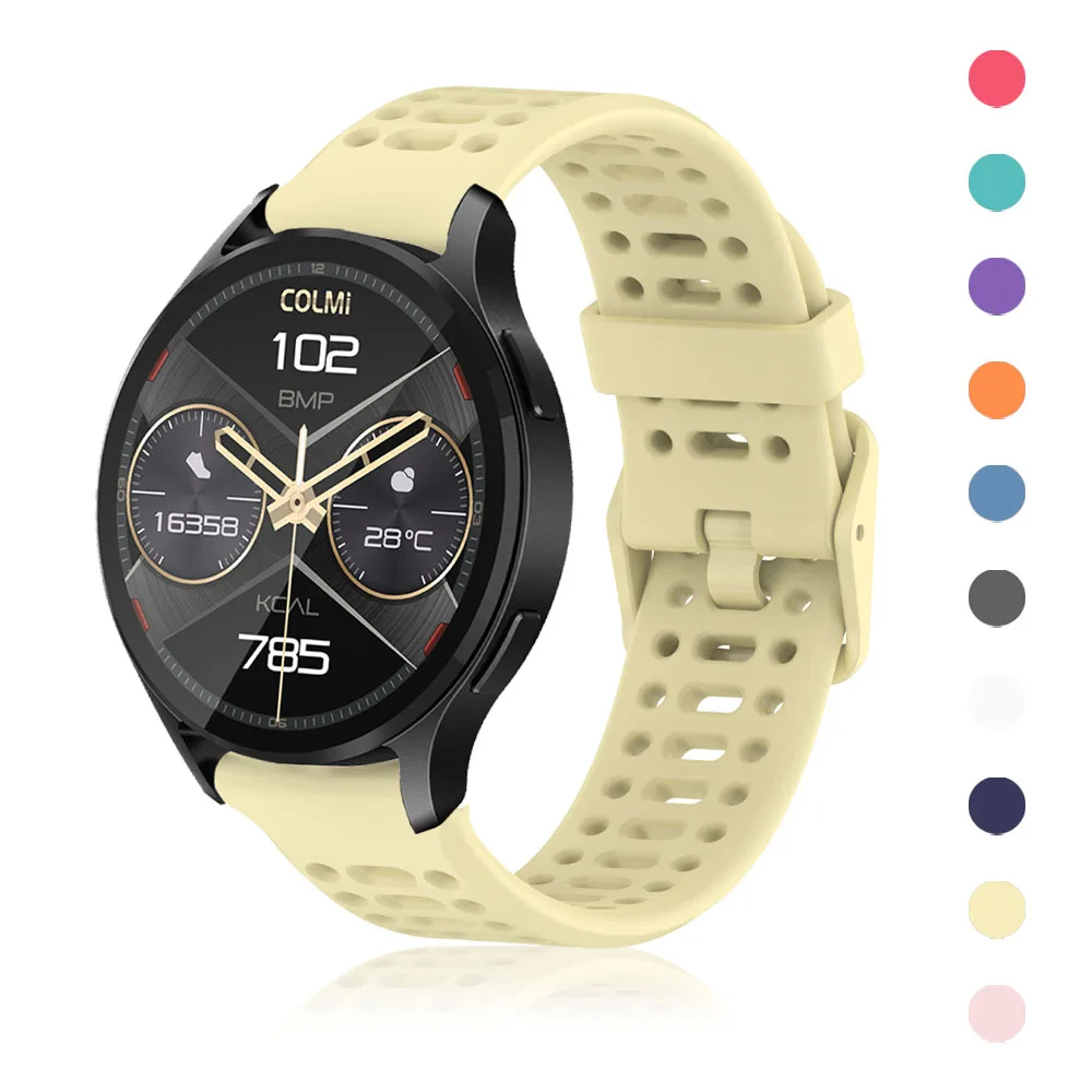 20mm 22mm Silikon Band Für COLMI P28 Plus/C8 Max Strap Für COLMI P68 P73 P71/I31/C81/M42 Armband Sport Armband Correa Gürtel Image