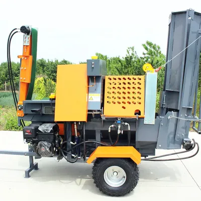 High-Performance Hydraulic Wood Splitter Firewood Processor Gasoline Drive Portable for Home and Commercial 300mm Large Diameter