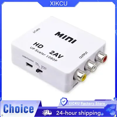 1080P HDMI-kompatibel CVSB L/R Video Scaler Adapter Zu HDMI Kompatibel Zu AV Scaler Adapter video Image