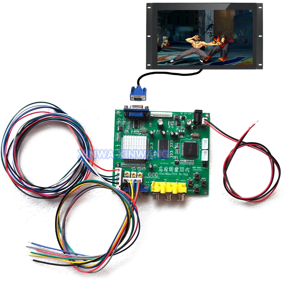 GBS8200 RGB/CGA/EGA/YUV Zu VGA LCD HD Video Konverter Bord PCBA Für Arcade-Spiel Maschine Motherboard signal Adapter Image