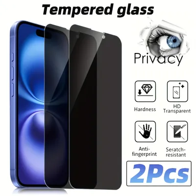 2PCS Privacy Screen Protector für iPhone 15 14 13 12 11 16 Pro Max Mini 7 8 Plus Anti-Spy Glas auf iPhone SE 2020 2022 X XS XR