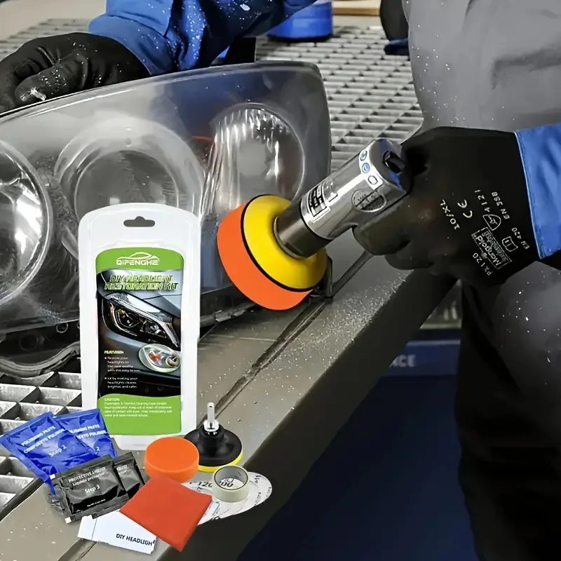 Grenzüberschreitendes Auto-Scheinwerfer-Reparatur-Polierset, Scheinwerfer-Reparatur, Renovierungslampe, Polierer, Reinigungscreme, Autopflege Image