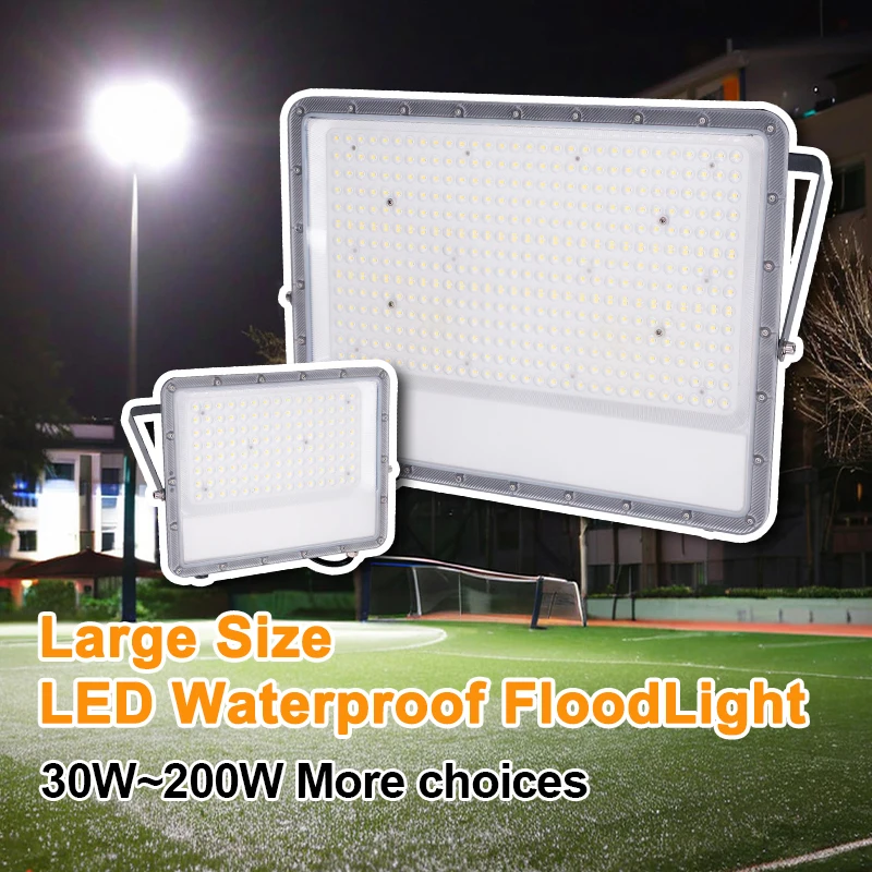 MARPOU LED-Strahler, IP66, wasserdicht, Reflektor, 30 W, 50 W, 100 W, 150 W, 200 W, 300 W, 400 W, ultrahelles Flutlicht, für den Außenbereich, Garten, Innenhof