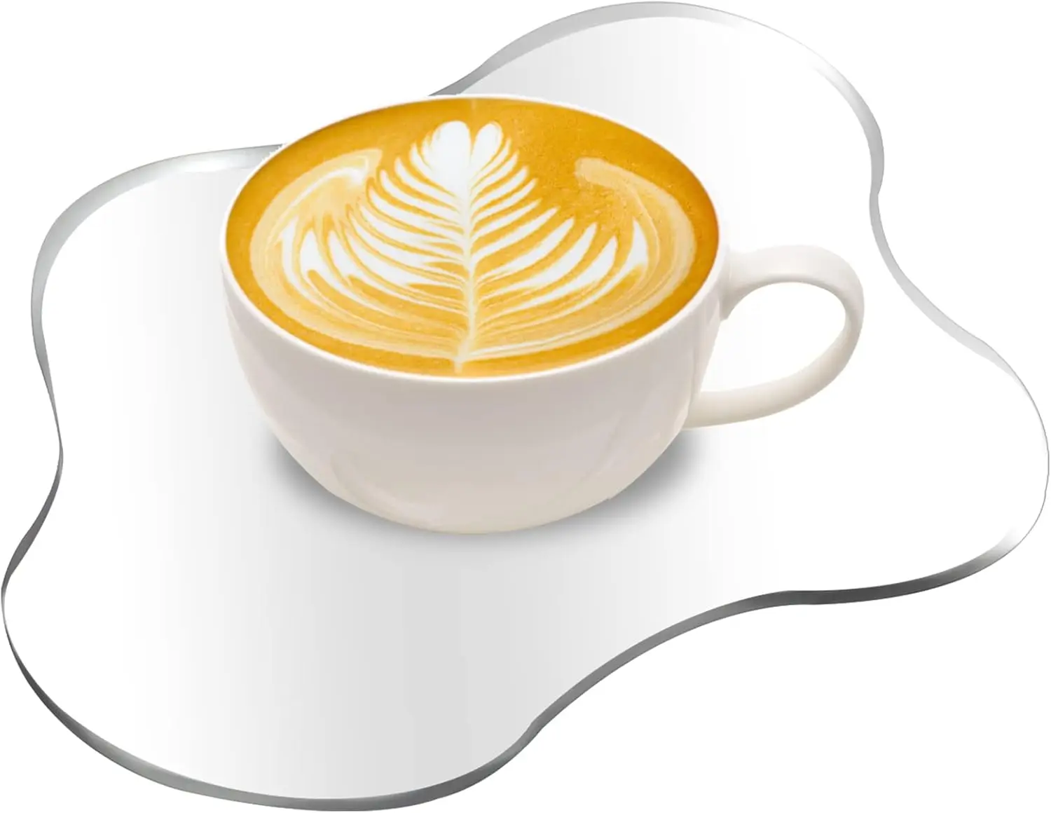 Transparente Acryl Untersetzer unregelmäßig klare Tasse Untersetzer Isolier kissen Getränke Untersetzer Tisch Ornamente für Esszimmer Küchen bar Image