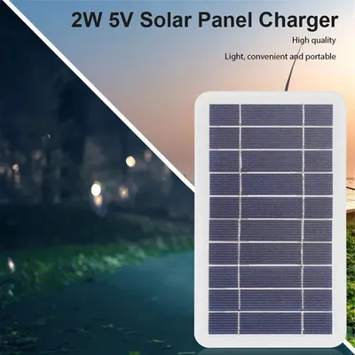 2w 5V Solar Panel Portable For Fast Phone Charging Outdoor Mini Solar Charger 157*94mm Outdoor Portable Solar Cell Plate