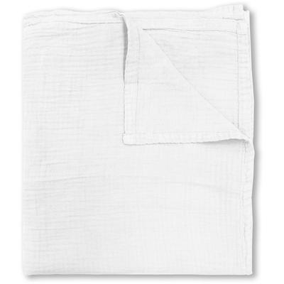 Wohndecke BIBERNA "0480100 Musselin", weiß, B:150cm L:200cm, Wohndecken, gekreppte Optik+Struktur, leichte Sommer Decke, Tagesdecke, angenehm Image
