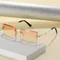 1PC rahmenlose Straßenfotografie-Sonnenbrille, quadratische Sonnenbrille mit Schnittkante, modische kleine Sonnenbrille, PC-Sonnenbrille