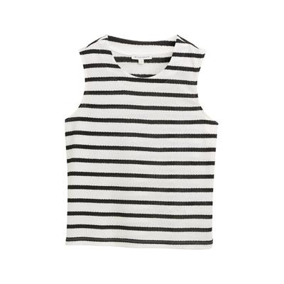 TOM TAILOR Damen Stricktop mit Rundhalsausschnitt, schwarz, Gemustert, Gr. XXL Image
