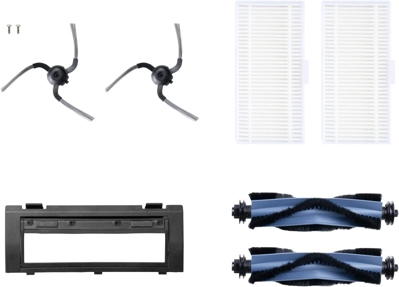 eufy RoboVac Replacement Accessories Kit (2 Side Brushes + 2 Filter Sets + Rolling Brush + Brush Guard) Compatible RoboVac C10.