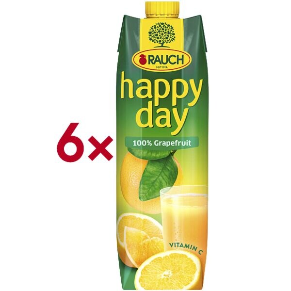 happy day 6er-Pack Fruchtsaft »100% Grapefruit« 1 Liter Image