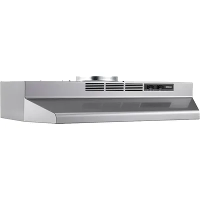 Broan-NuTone F4030SF Inch Fingerprint Resistant, 30", Stainless Finish with PrintGuard Convertible