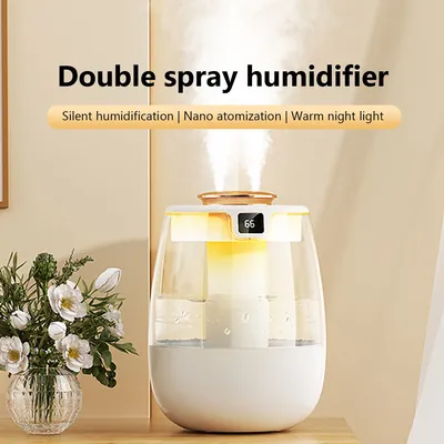1.3L Air Humidifier Double Spray Port Cool Mist Maker Fragrance Diffuser Home Office Essential Oil