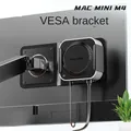 75*75/50*100 VESA Staffa di montaggio in acciaio/lega di alluminio per Mac Mini M4 Supporto da parete in metallo sotto la scrivania Supporto per monitor Dissipazione del calore