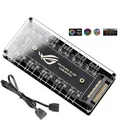 Hub Splitter SATA Cavo di Prolunga di Alimentazione Adattatore LED Luce di Striscia PC RGB Ventola
