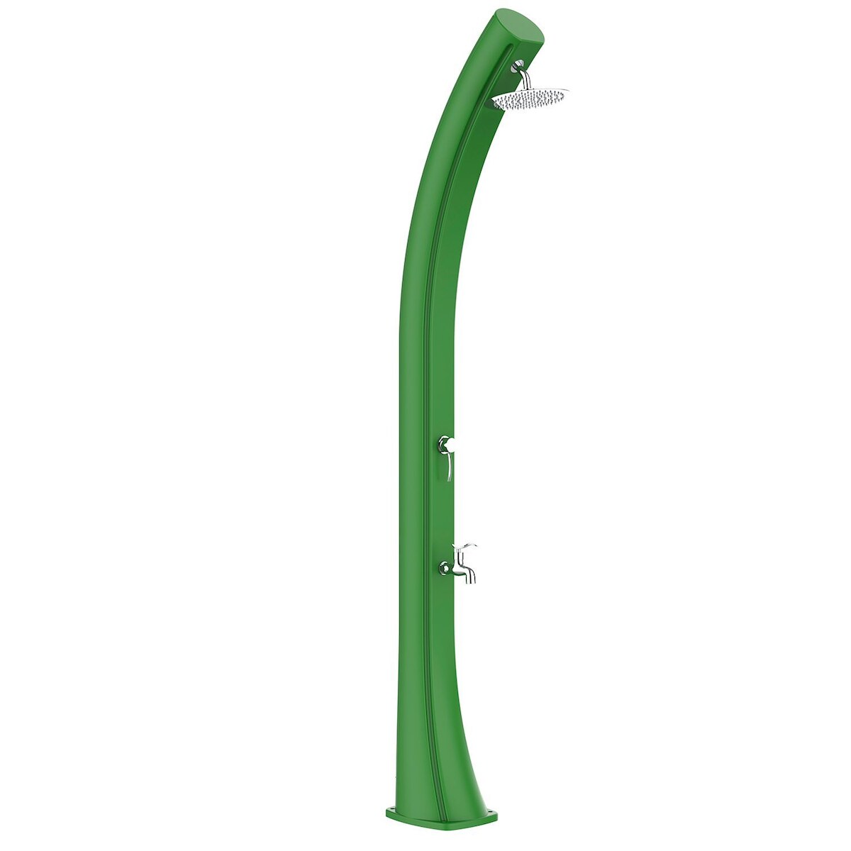 Starmatrix Rioxxl Ss0935xxl Grün 40 l Gebogene Solardusche Aus Polyethylen Mit Fußwaschanlage Grün Image