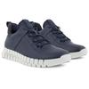 Sneaker ECCO "GRUUV M", Herren, Gr. 47, blau (marine), Glattleder, sportlich, Schuhe, Freizeitschuh, Halbschuh, mit herausnehmbarer Dual-Fit-Innensohle