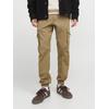Cargohose JACK & JONES "JPSTPAUL JJFLAKE CARGO NOOS", Herren, Gr. 33, Länge 32, braun (elmwood), Web, Obermaterial: 98% Baumwolle, 2% Elasthan, unifarben, modisch, slim fit knöchellang, Hosen, mit Beintaschen