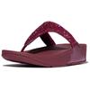 Zehentrenner FITFLOP "LULU CRYSTAL", Damen, Gr. 37, rot, Textil, Glitzer, modisch, Schuhe, Sandale, Pantolette mit Schmucksteine