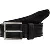 Ledergürtel TOMMY HILFIGER "HUDSON EMBOSS LEATHER 3.0", Damen, Gr. 85, schwarz, Rindsleder, unifarben, casual, Gürtel, Größenverstellbar