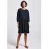 Tunikakleid STREET ONE, Damen, Gr. 40, EURO-Größen, blau (tiefblau), Web, Stoff, Obermaterial: 100% Baumwolle; Unterkleid: 100% Modal, unifarben, casual, comfort fit normal, Rundhals, 3/4-Ärmel Bündchen, Kleider, mit Rundhalsausschnitt