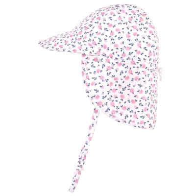 Hudson Baby Infant Girl Sun Protection Hat, Berry Floral