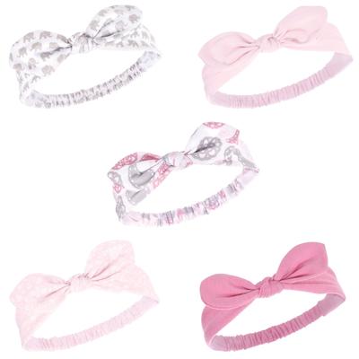 Hudson Baby Infant Girl Headbands 5pk, Paisley Medallion, 0-24 Months - Paisley Medallion