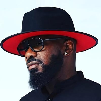 TEMU 1pc Fashionable Wide Brim Felt Panama Fedora Hat - , Lightweight & Woven, Banquets & Social Events, Banquet Hat Image