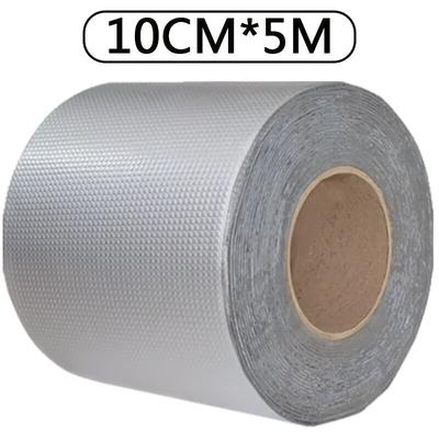 TEMU Strong Waterproof Tape With Butyl Sealing Rubber And Aluminum Foil Tape, 100mm*5m Image
