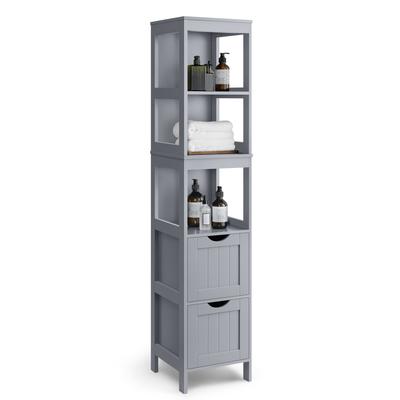 TEMU Bathroom Cabinet Stand Storage Cabinet 2 Drawer Chest 3 Open Compartments Bathroom Living Room Kitchen Furniture , Storage Drawer Units Image