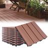 TEMU Wpc Tiles 30x30cm/30x60cm , Brown 11pcs1set/6pcs1set Click-to-click Tile Flooring With Click-to- For And