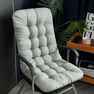 TEMU 1pc Solid Color Bench Pad Office Cushion Integrated Thickened Cushion Recliner Rocking Chair Pad Solid Color 6 Colors Summer Outdoor Image