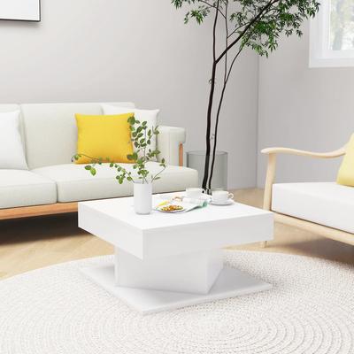 TEMU Coffee Table White 57x57x30 Cm Wood Image
