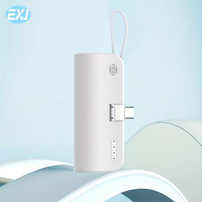 TEMU Exj-5000mah Portable Power Bank, Compact And Light, With Lighting Lamp, For Iphone Plus/15 Pro/15 Pro Max/ipad Pro And Fast Usb Charging For , Pocket-sized Backup Battery Image