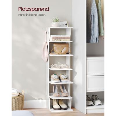 TEMU Narrow Shoe Rack, Standing Shelf With 6 Levels, Space-saving, For Entrance Area, Corner, Shoe Storage Image