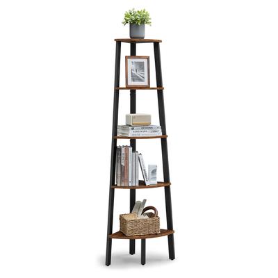TEMU Corner Shelf -tier Corner Shelf Ladder Shelf For Living Room Bookshelf Or Plant Stand Industrial Accent Furniture, Corner Shelves Image